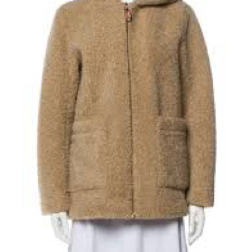 SANDRO Cozy Tan Sherpa Jacket new never worn!!